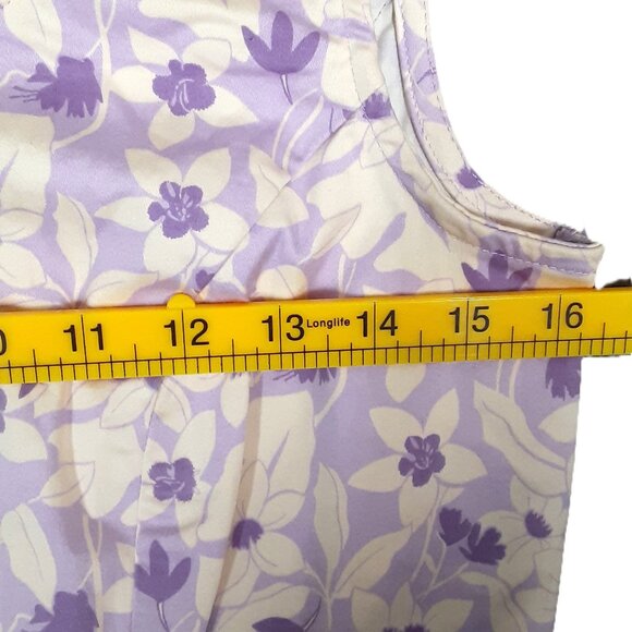 Faded Glory Stretch Dress Size 12, Sleeveless, Purple & White, Zipper closure - Picture 5 of 7